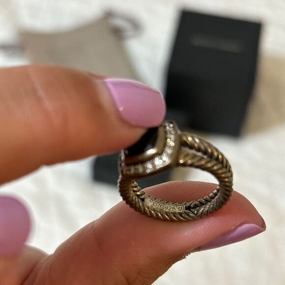 David Yurman Petite Albion Ring with Diamonds 7mm - Picture 5 of 8